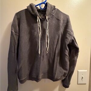 Aerie Men's Charcoal Hooded Sweater